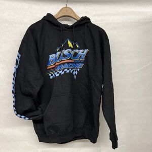 New Brew city beer hoodie pullover Busch beer racing Sz Medium m Black Logo